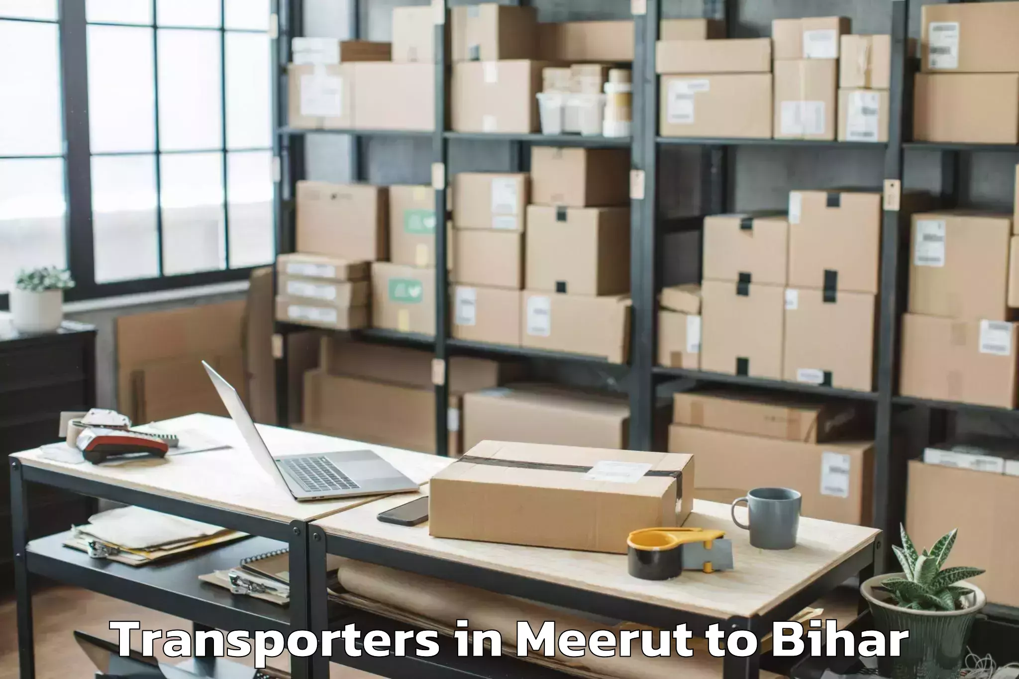 Book Meerut to Pipra Transporters Online